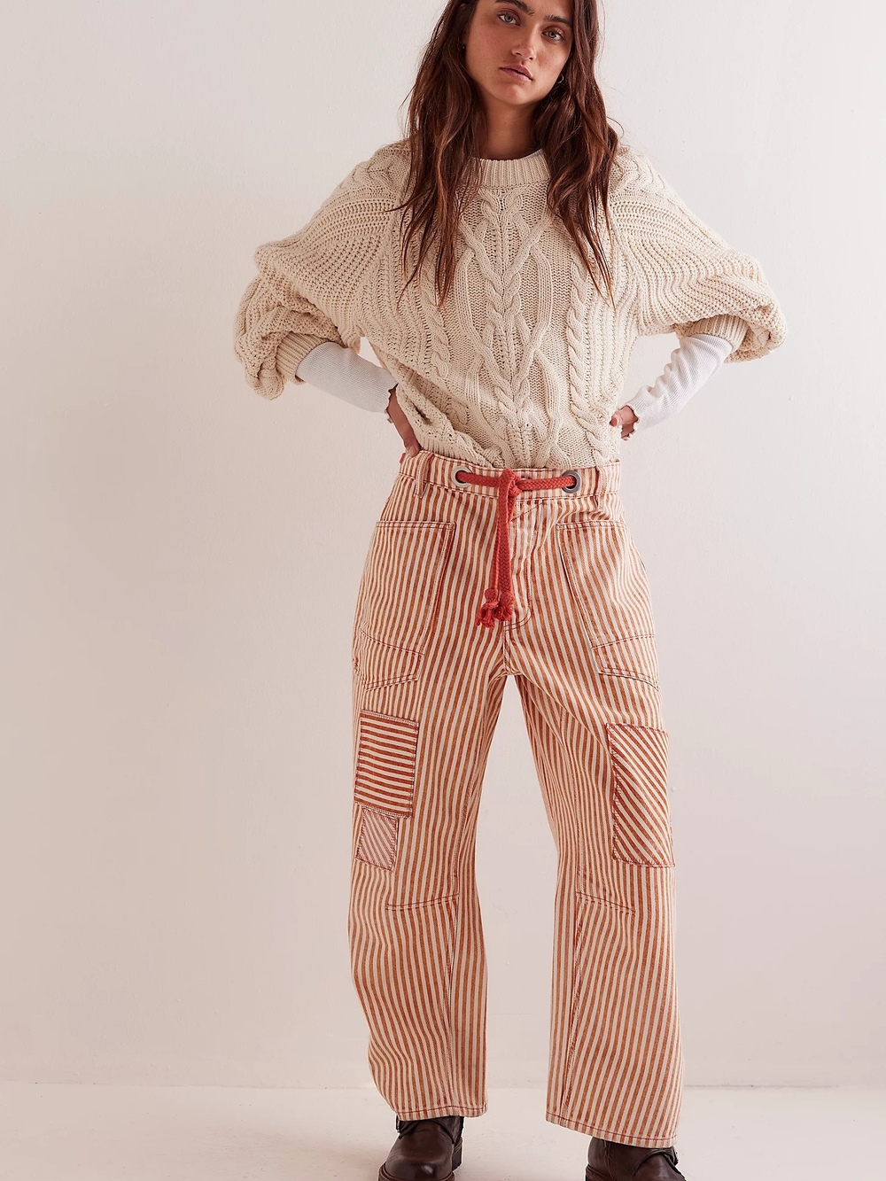 Free People We The Free Moxie Low Slung Pull-On Barrel Jeans